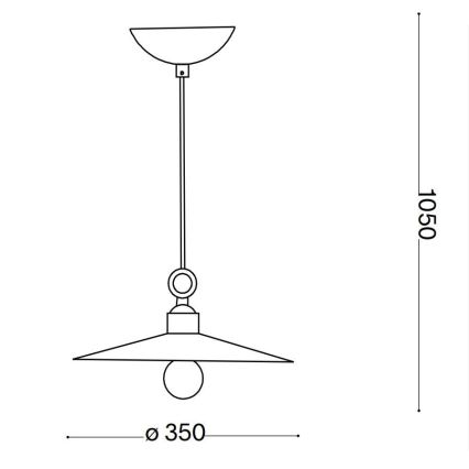 Ideal Lux - Lühter CANTINA 1xE27/42W/230V d. 35 cm pronks