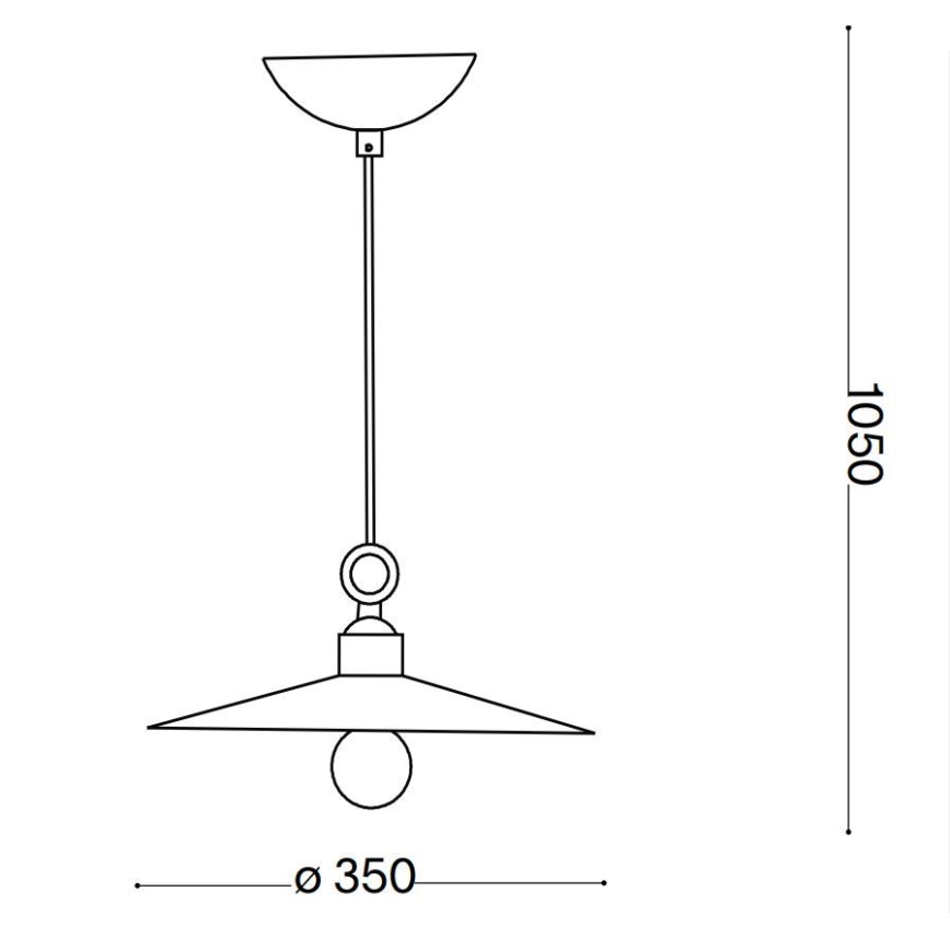 Ideal Lux - Lühter CANTINA 1xE27/42W/230V d. 35 cm pronks