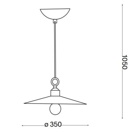 Ideal Lux - Lühter CANTINA 1xE27/42W/230V d. 35 cm vask