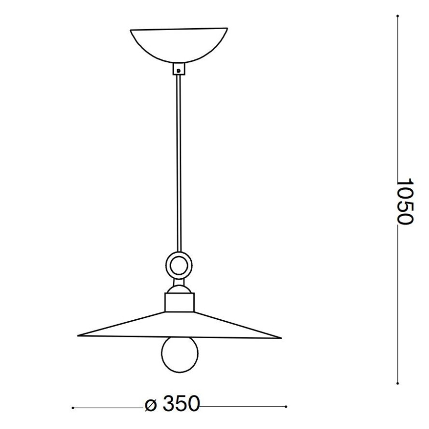Ideal Lux - Lühter CANTINA 1xE27/42W/230V d. 35 cm vask