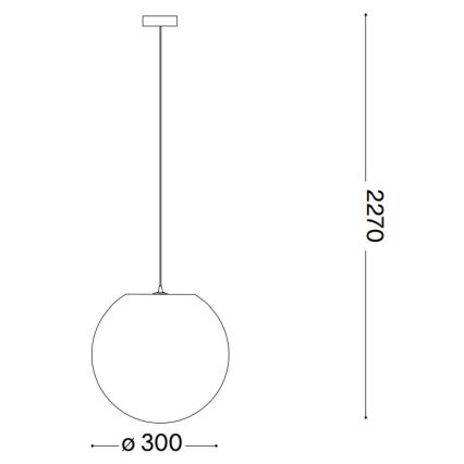 Ideal Lux - Lühter CARTA 1xE27/25W/230V d. 30 cm valge