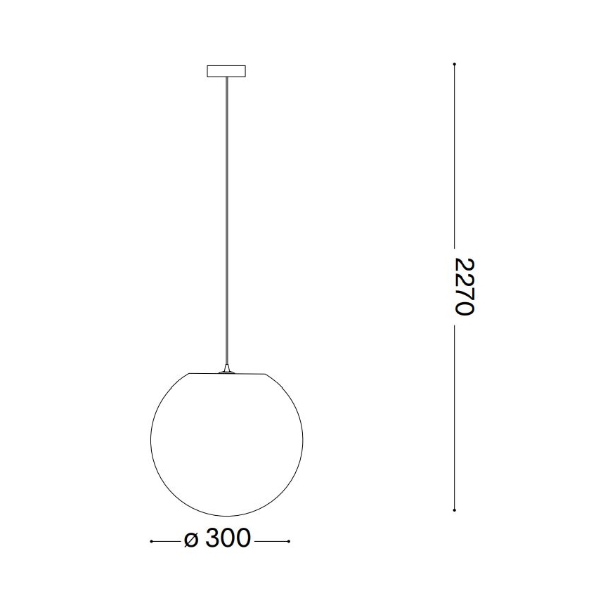 Ideal Lux - Lühter CARTA 1xE27/25W/230V d. 30 cm valge
