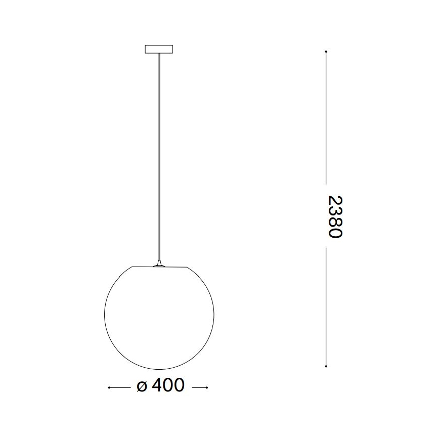 Ideal Lux - Lühter CARTA 1xE27/25W/230V d. 40 cm valge