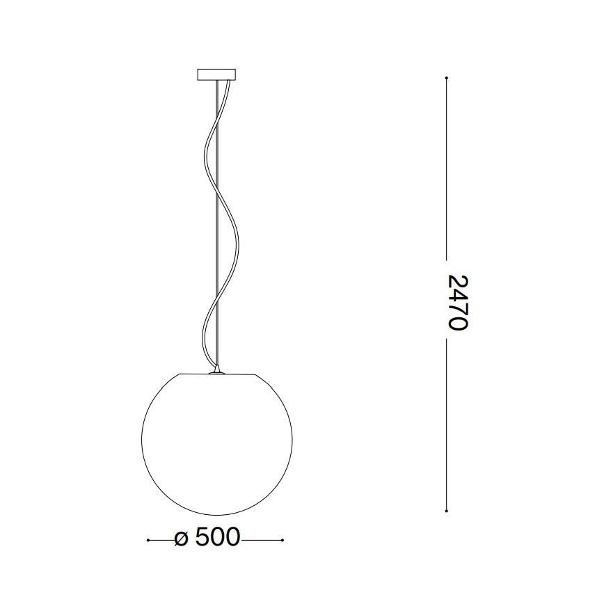 Ideal Lux - Lühter CARTA 1xE27/25W/230V d. 50 cm valge