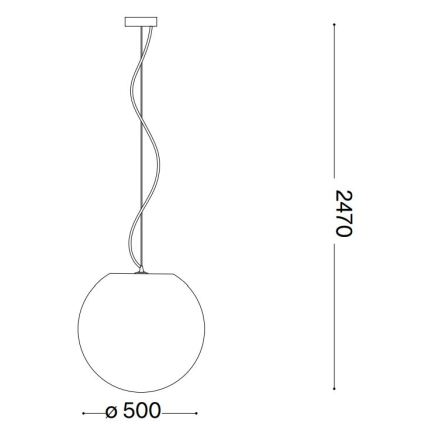 Ideal Lux - Lühter CARTA 1xE27/25W/230V d. 50 cm valge