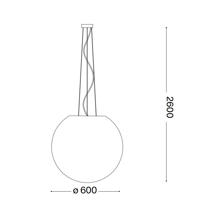 Ideal Lux - Lühter CARTA 1xE27/60W/230V d. 60 cm valge