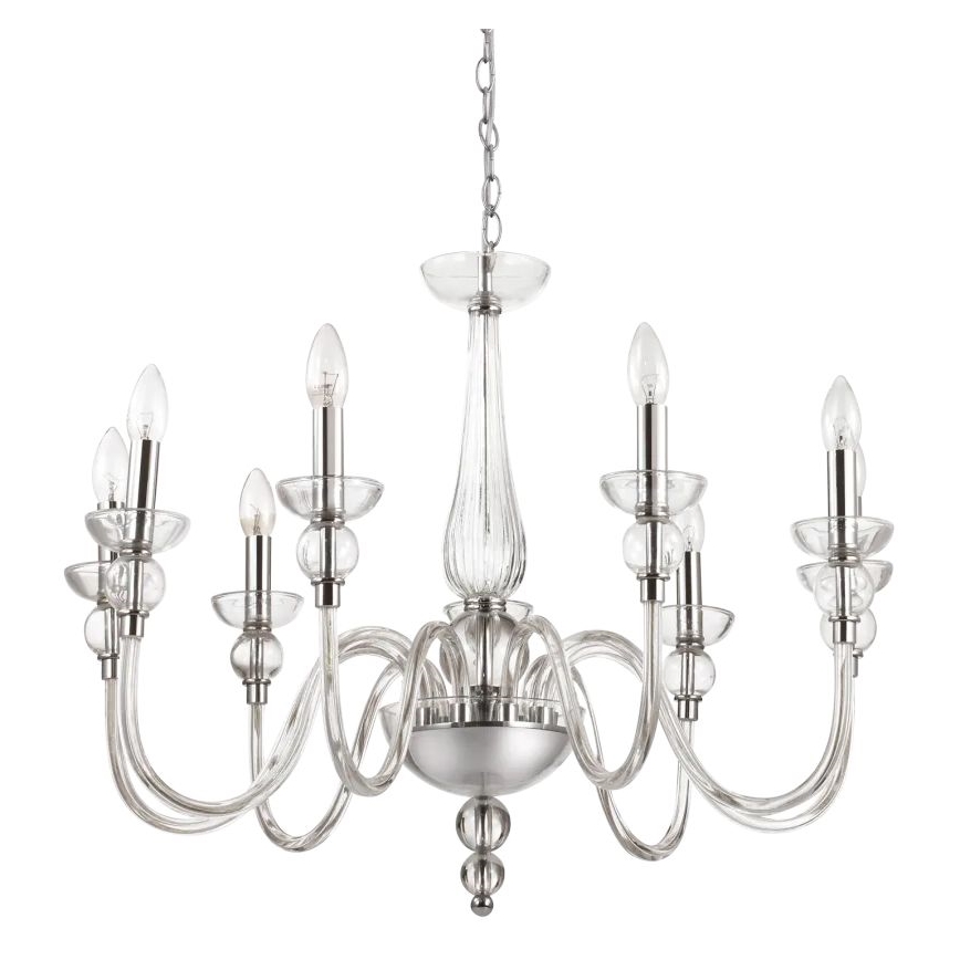 Ideal Lux - Lühter DOGE 9xE14/40W/230V d. 75 cm läikiv kroom