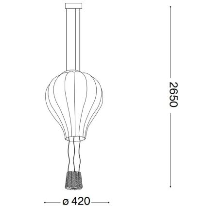 Ideal Lux - Lühter DREAM BIG 1xE27/42W/230V d. 42 cm
