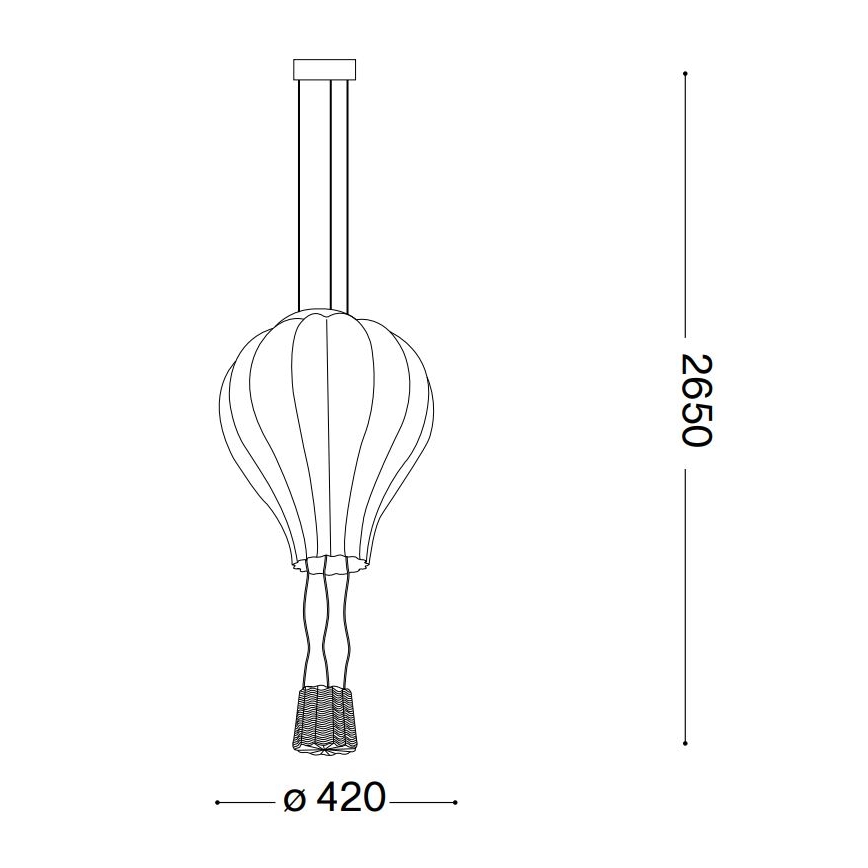 Ideal Lux - Lühter DREAM BIG 1xE27/42W/230V d. 42 cm
