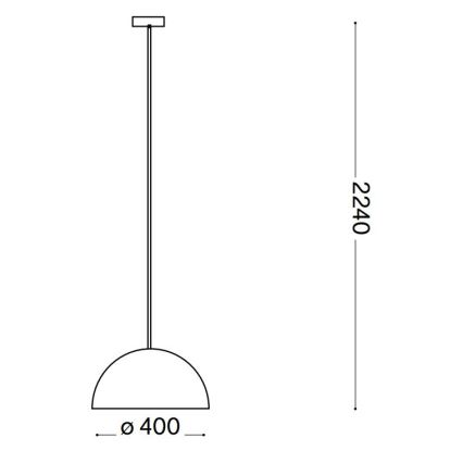Ideal Lux - Lühter FOLK 1xE27/60W/230V d. 40 cm pruun