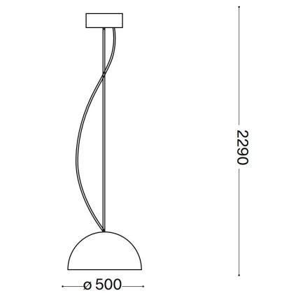 Ideal Lux - Lühter FOLK 1xE27/60W/230V d. 50 cm pruun