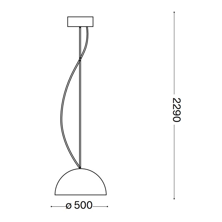 Ideal Lux - Lühter FOLK 1xE27/60W/230V d. 50 cm pruun