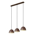 Ideal Lux - Lühter FOLK 3xE27/60W/230V pruun