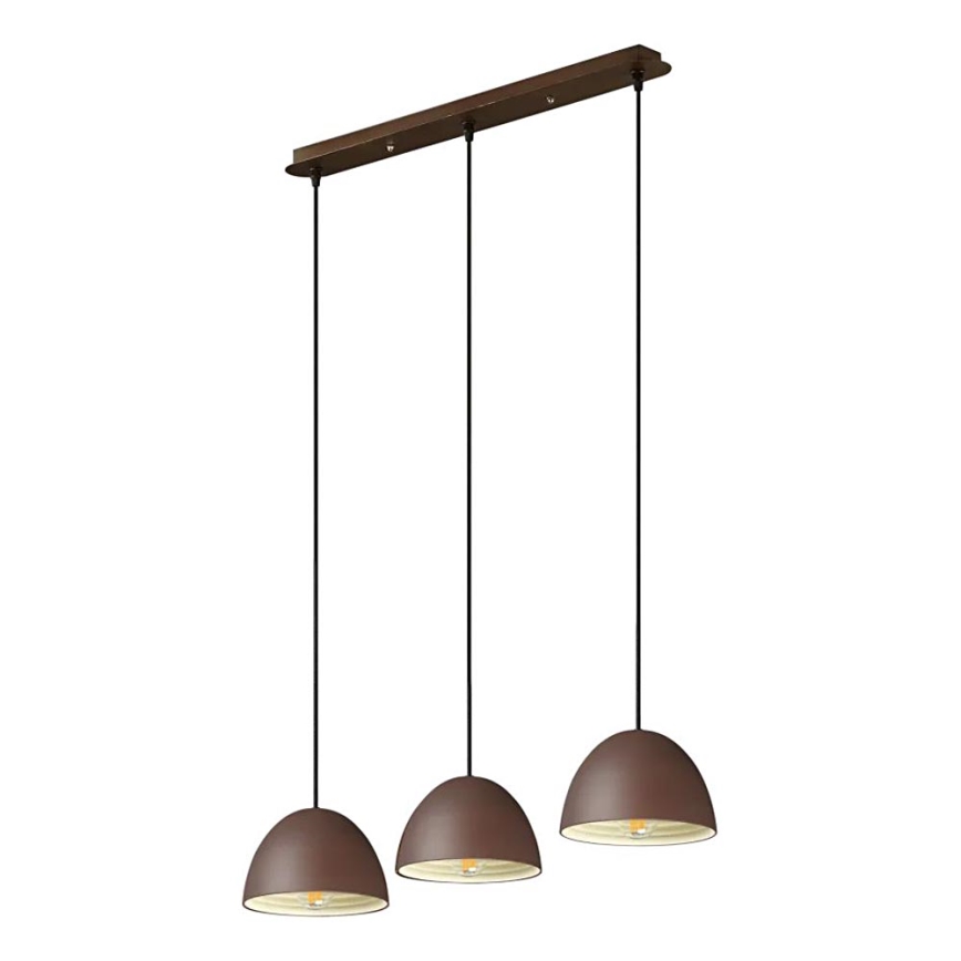 Ideal Lux - Lühter FOLK 3xE27/60W/230V pruun