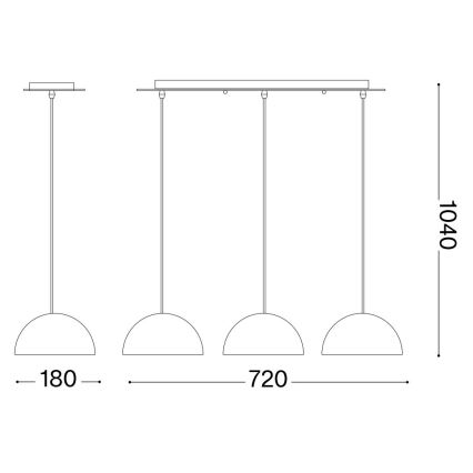 Ideal Lux - Lühter FOLK 3xE27/60W/230V pruun