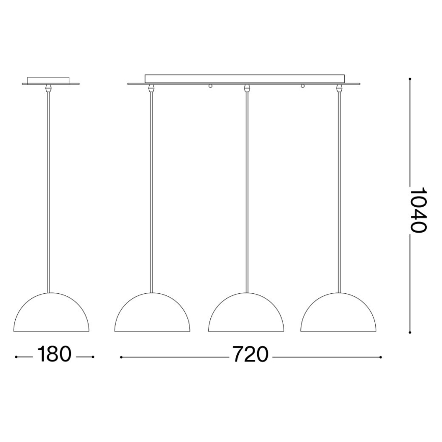 Ideal Lux - Lühter FOLK 3xE27/60W/230V pruun