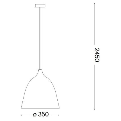 Ideal Lux - Lühter HAUNT 1xE27/60W/230V d. 35 cm beež