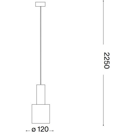 Ideal Lux - Lühter HOLLY 1xE27/60W/230V d. 12 cm must