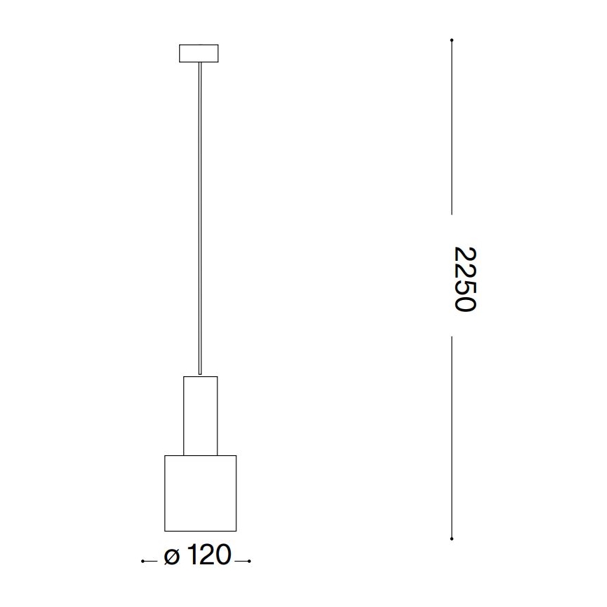 Ideal Lux - Lühter HOLLY 1xE27/60W/230V d. 12 cm must