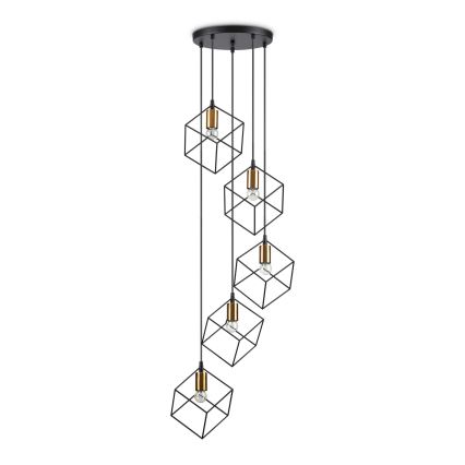 Ideal Lux - Lühter ICE 5xE27/60W/230V d. 50 cm must