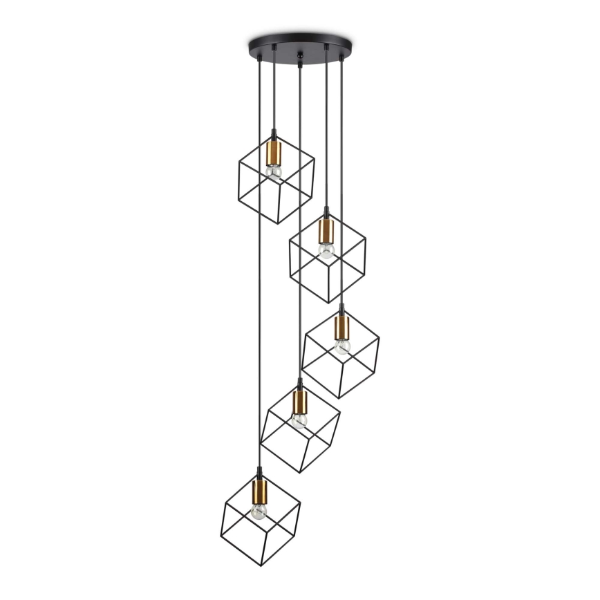 Ideal Lux - Lühter ICE 5xE27/60W/230V d. 50 cm must