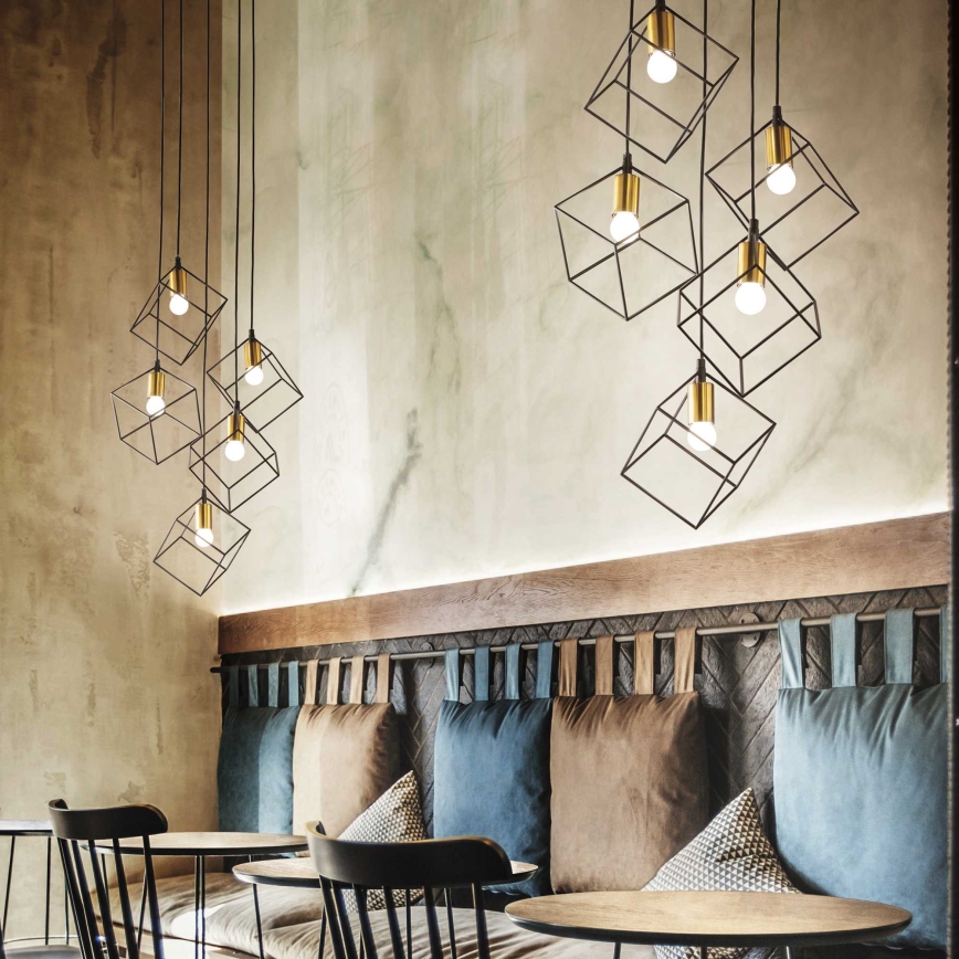 Ideal Lux - Lühter ICE 5xE27/60W/230V d. 50 cm must