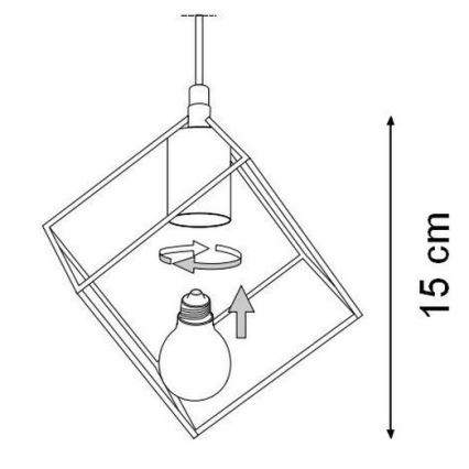 Ideal Lux - Lühter ICE 5xE27/60W/230V d. 50 cm must