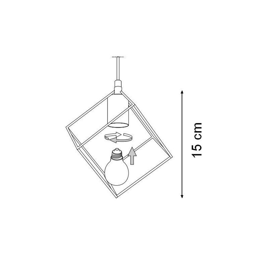 Ideal Lux - Lühter ICE 5xE27/60W/230V d. 50 cm must