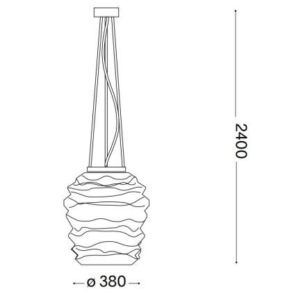 Ideal Lux - Lühter KARMA 1xE27/60W/230V d. 38 cm valge