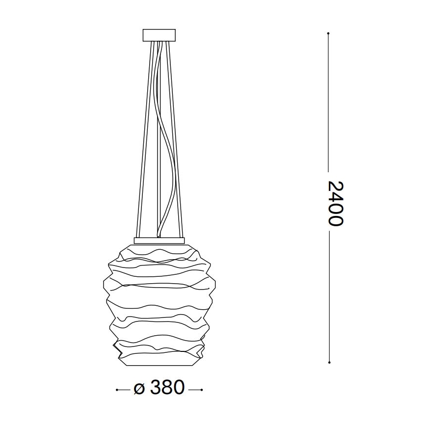 Ideal Lux - Lühter KARMA 1xE27/60W/230V d. 38 cm valge