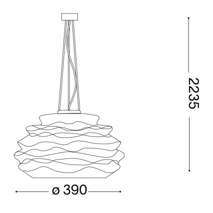 Ideal Lux - Lühter KARMA 1xE27/60W/230V d. 39 cm valge
