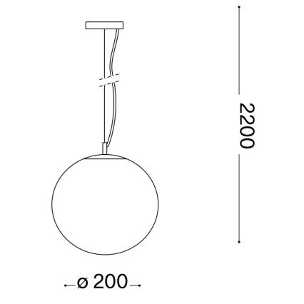 Ideal Lux - Lühter MAPA 1xE27/42W/230V d. 20 cm kuldne/suitsune