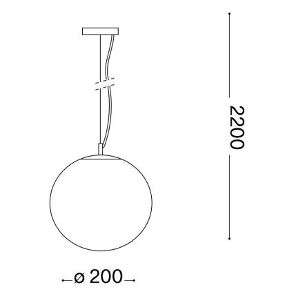 Ideal Lux - Lühter MAPA 1xE27/42W/230V d. 20 cm läbipaistev