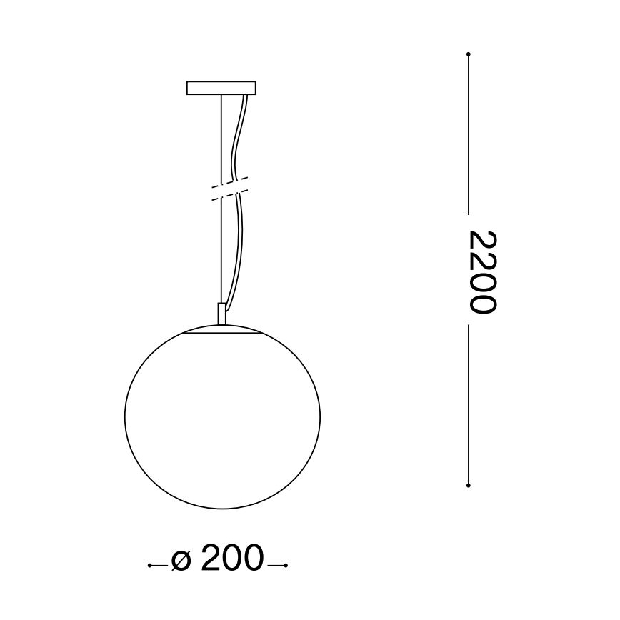 Ideal Lux - Lühter MAPA 1xE27/42W/230V d. 20 cm läbipaistev