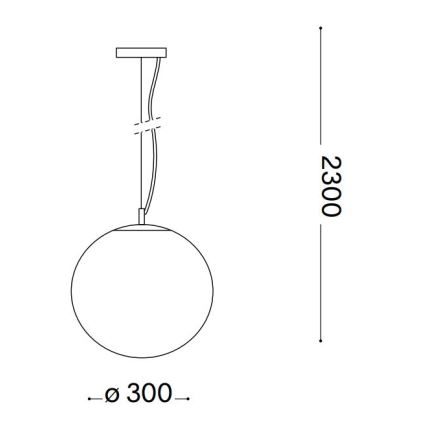 Ideal Lux - Lühter MAPA 1xE27/42W/230V d. 30 cm läbipaistev