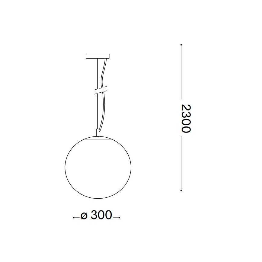 Ideal Lux - Lühter MAPA 1xE27/42W/230V d. 30 cm läbipaistev