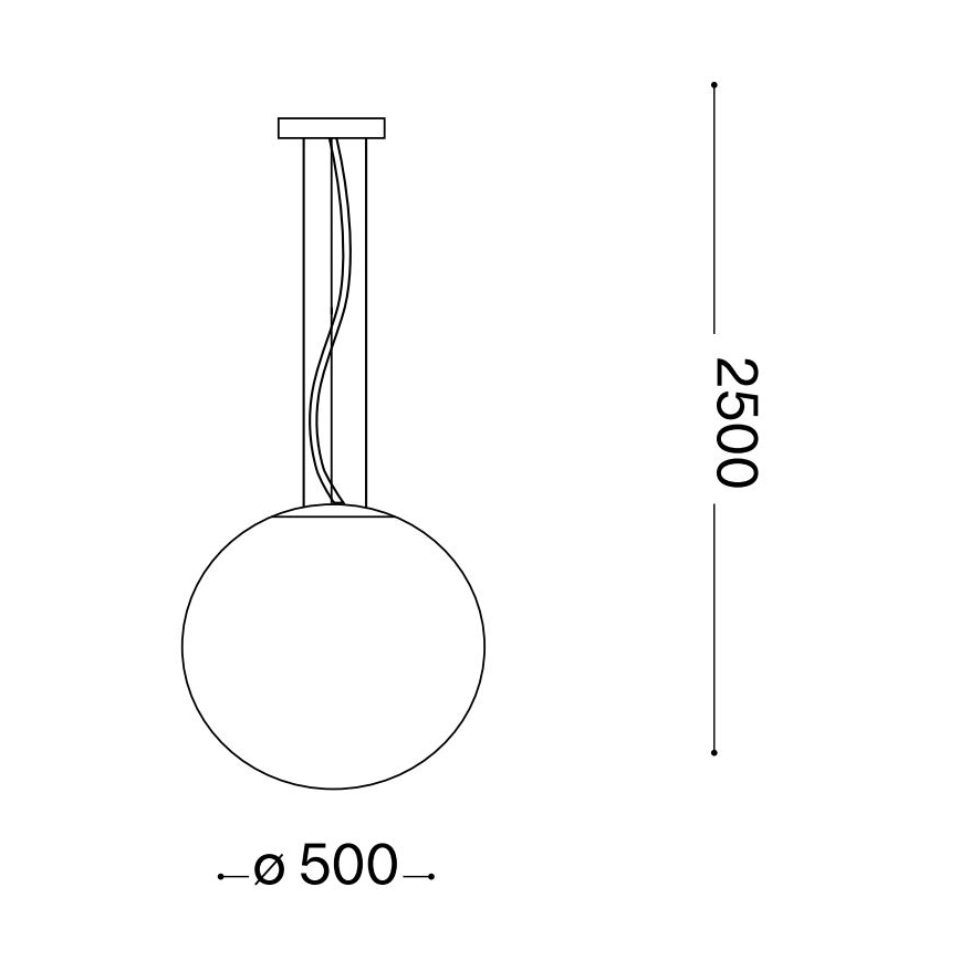 Ideal Lux - Lühter MAPA 1xE27/42W/230V d. 50 cm hall/suitsune