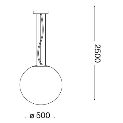 Ideal Lux - Lühter MAPA 1xE27/42W/230V d. 50 cm kuldne/suitsune
