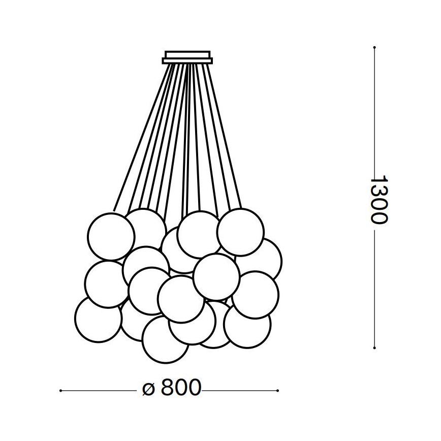 Ideal Lux - Lühter MAPA PLUS 22xE14/40W/230V