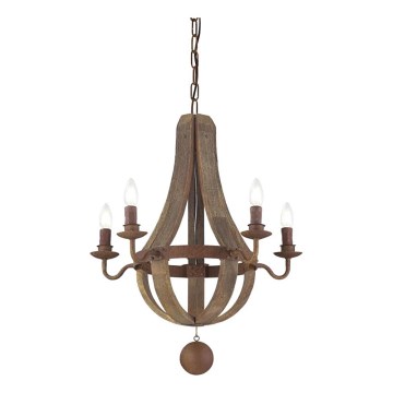 Ideal Lux - Lühter MILLENNIUM 5xE14/40W/230V d. 52 cm pruun