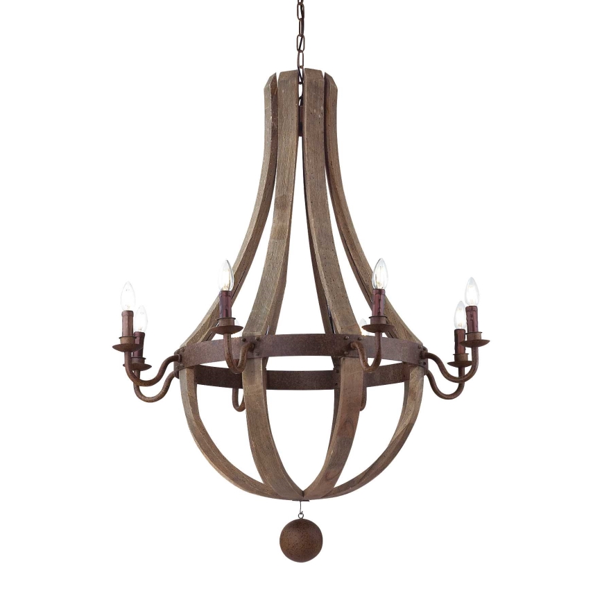 Ideal Lux - Lühter MILLENNIUM 8xE14/40W/230V d. 92 cm Kask/pruun
