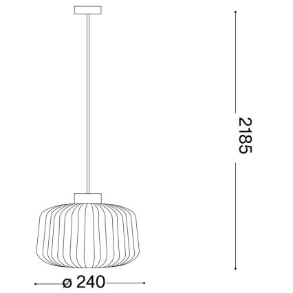 Ideal Lux - Lühter MINT 1xE27/60W/230V d. 24 cm läbipaistev