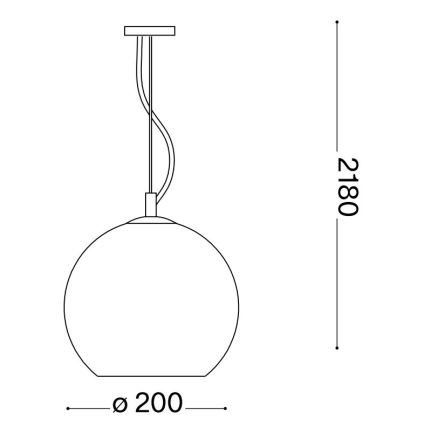 Ideal Lux - Lühter NEMO 1xE27/42W/230V d. 20 cm beež
