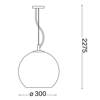 Ideal Lux - Lühter NEMO 1xE27/42W/230V d. 30 cm beež
