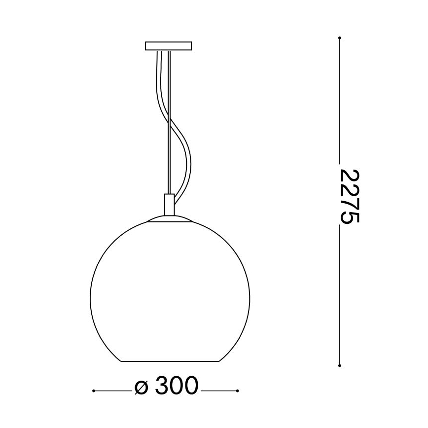 Ideal Lux - Lühter NEMO 1xE27/42W/230V d. 30 cm beež
