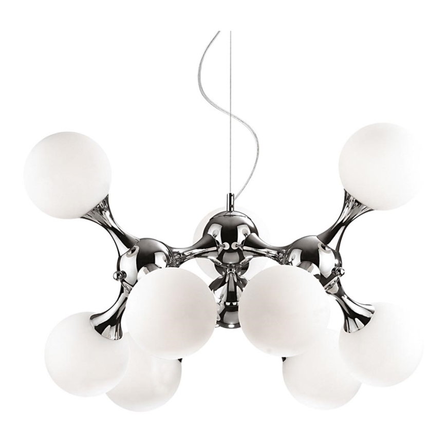 Ideal Lux - Lühter NODI 9xE14/40W/230V läikiv kroom/valge