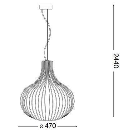 Ideal Lux - Lühter ONION 1xE27/60W/230V d. 47 cm