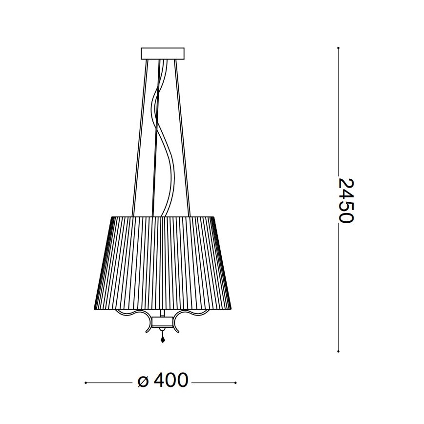 Ideal Lux - Kristall-lühter PEGASO 3xE14/28W/230V d. 40 cm kuldne