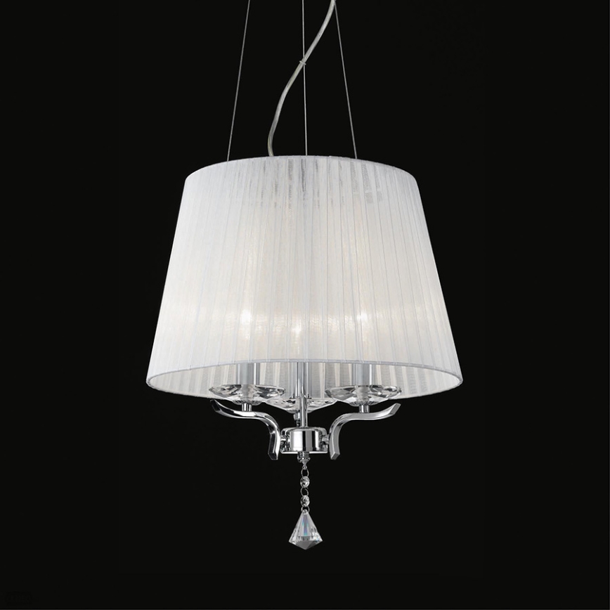 Ideal Lux - Kristall-lühter PEGASO 3xE14/28W/230V d. 40 cm läikiv kroom