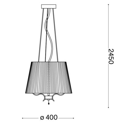 Ideal Lux - Kristall-lühter PEGASO 3xE14/28W/230V d. 40 cm läikiv kroom